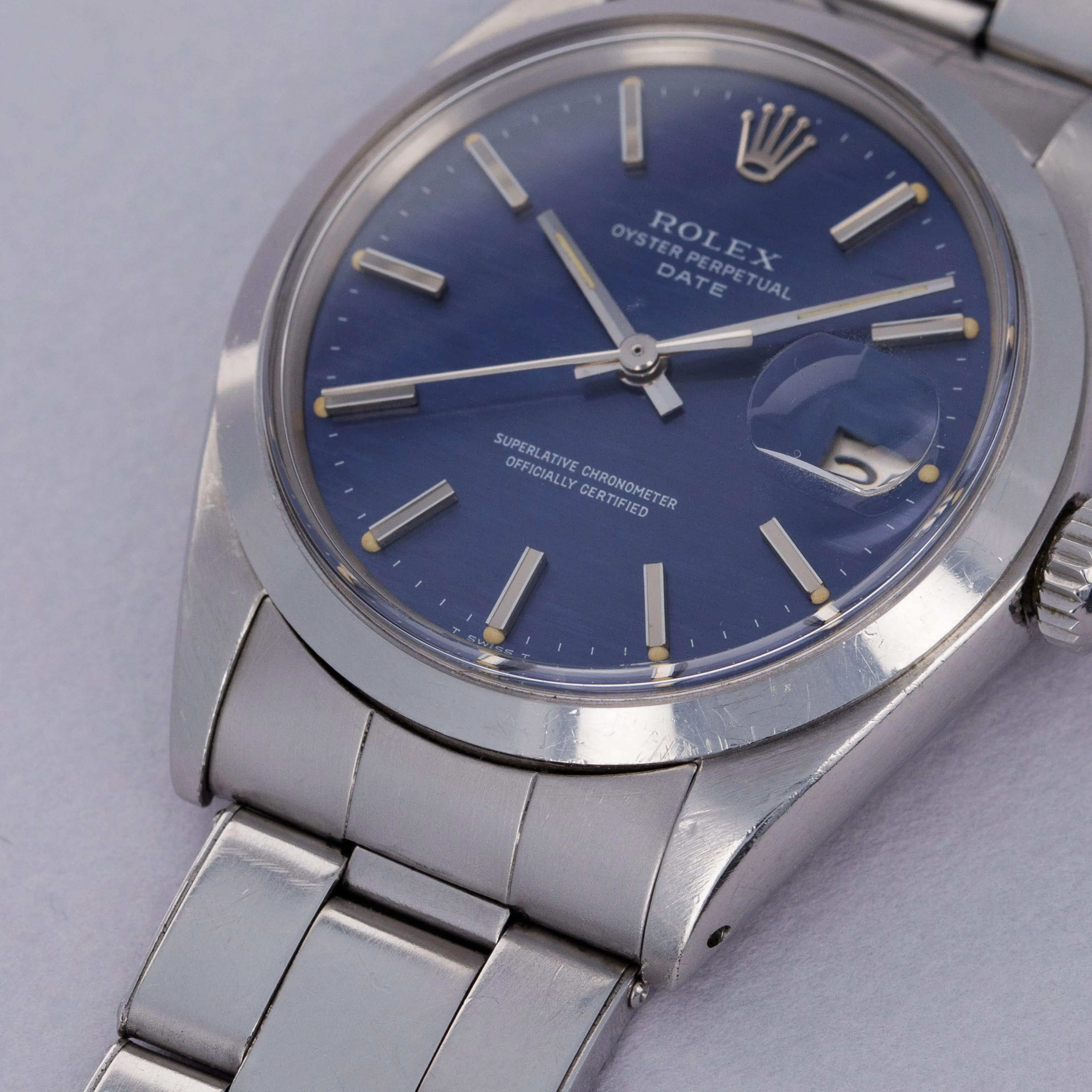 Rolex Oyster Perpetual Date 1500 34mm Stainless steel Blue 15