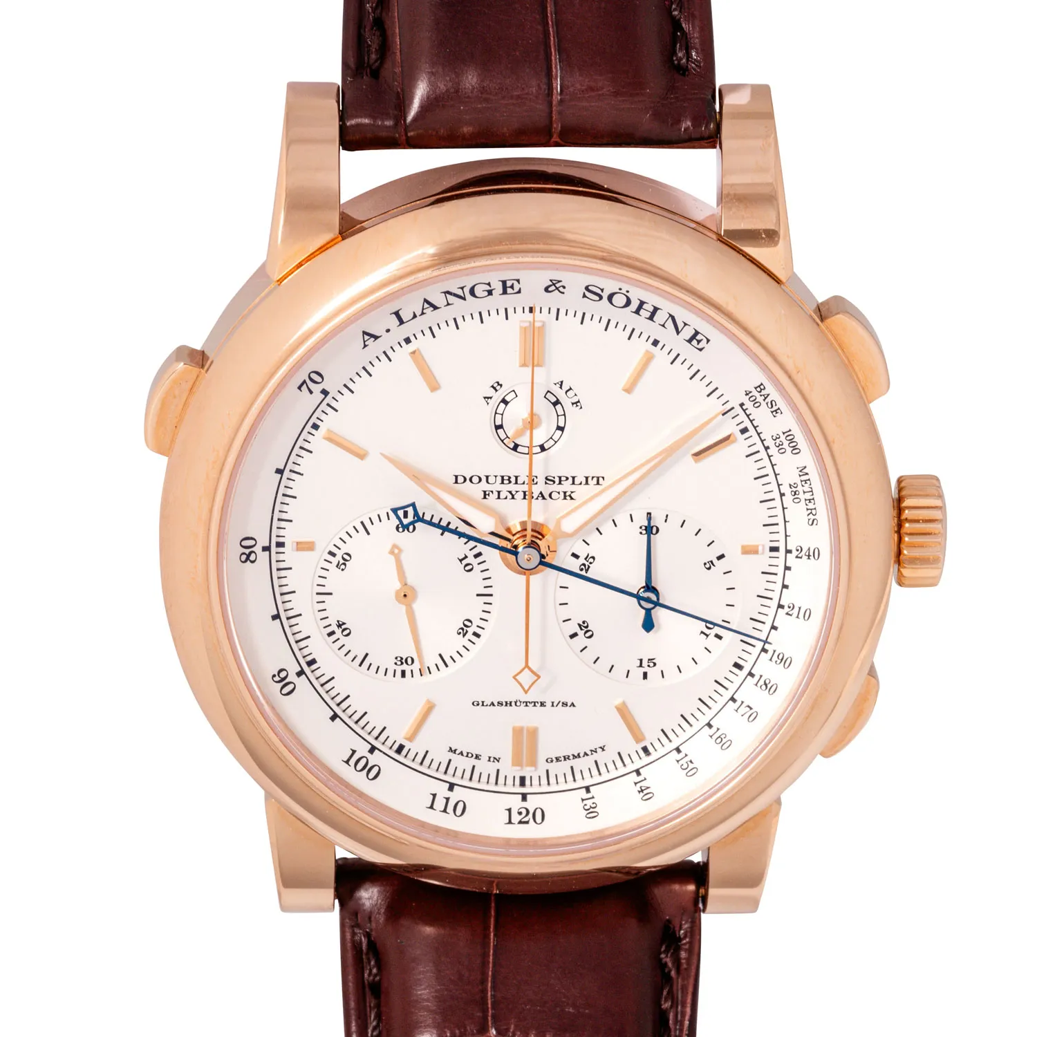 A. Lange & Söhne Double Split 404.032 43mm Rose gold Silver