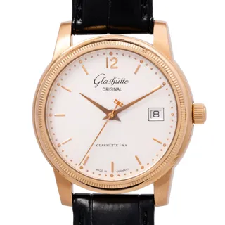 Glashütte Senator 39-11-04-02-04 Rose gold Silver