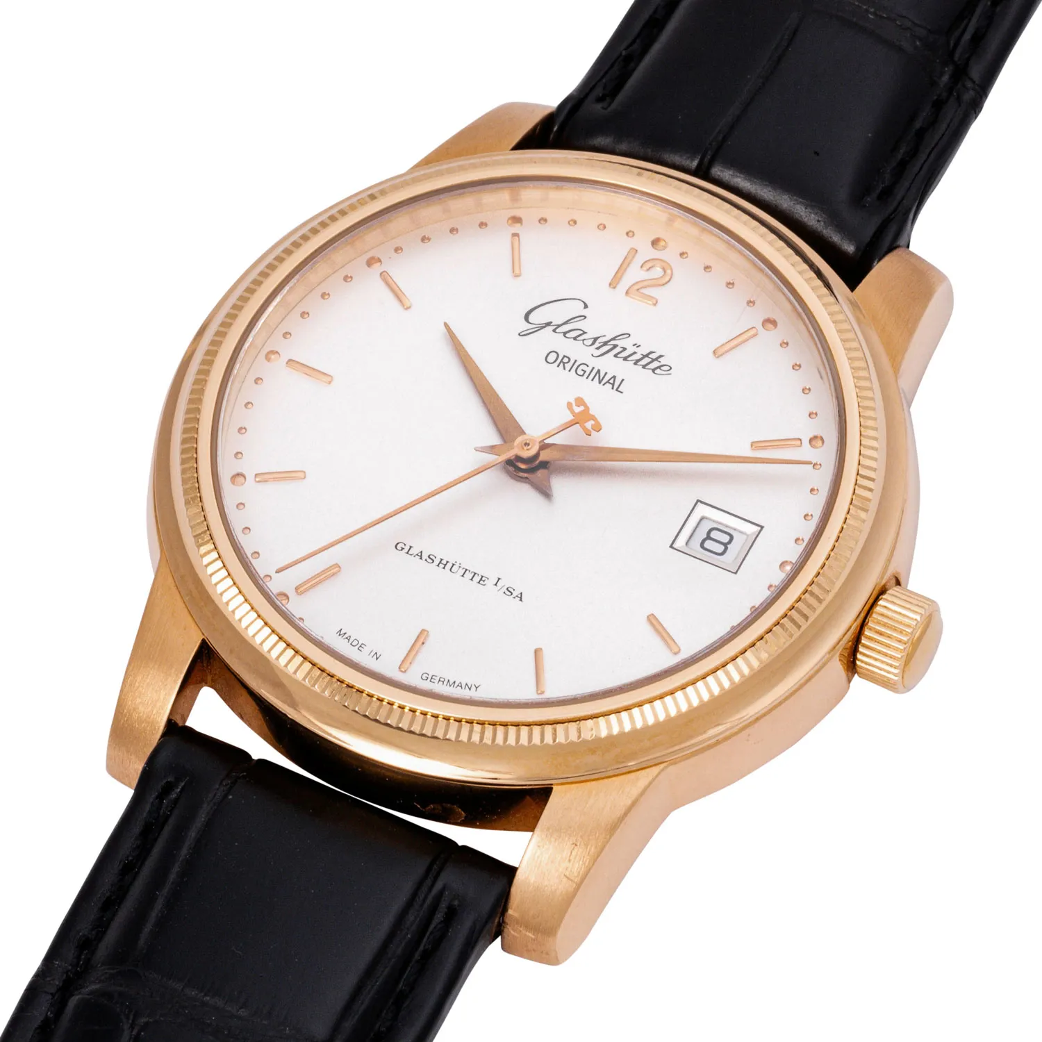 Glashütte Senator 39-11-04-02-04 38mm Rose gold Silver 1