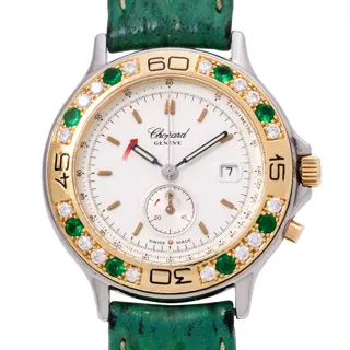 Chopard Mille Miglia 13/8175-22 Yellow gold and Stainless steel and Diamond White