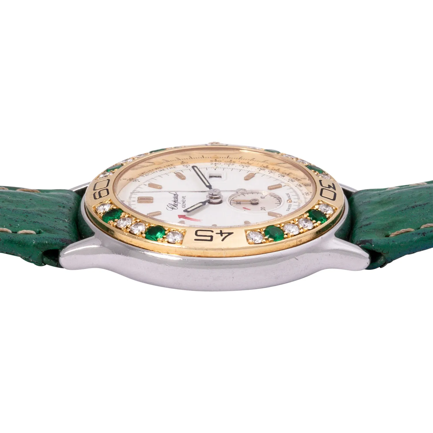 Chopard Mille Miglia 13/8175-22 31mm Yellow gold, stainless steel and diamond-set White 3