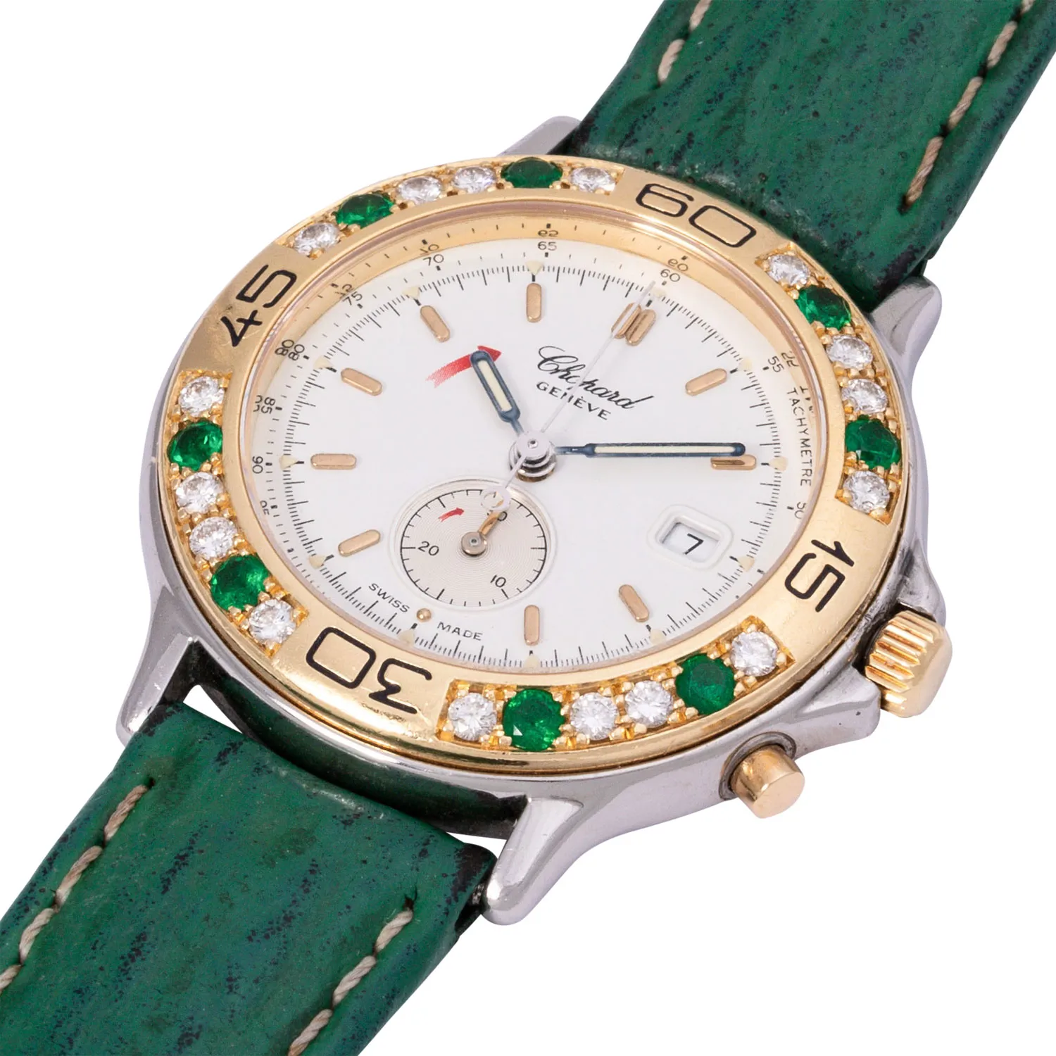 Chopard Mille Miglia 13/8175-22 31mm Yellow gold, stainless steel and diamond-set White 4