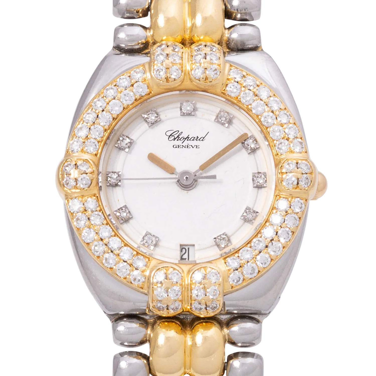 Chopard Gstaad 8112 24mm Yellow gold and Stainless steel and Diamond White