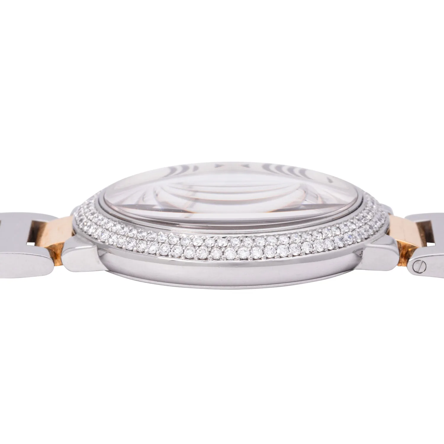 Cartier Ballon Bleu 3005 36mm Yellow gold and Stainless steel and Diamond Silver 3