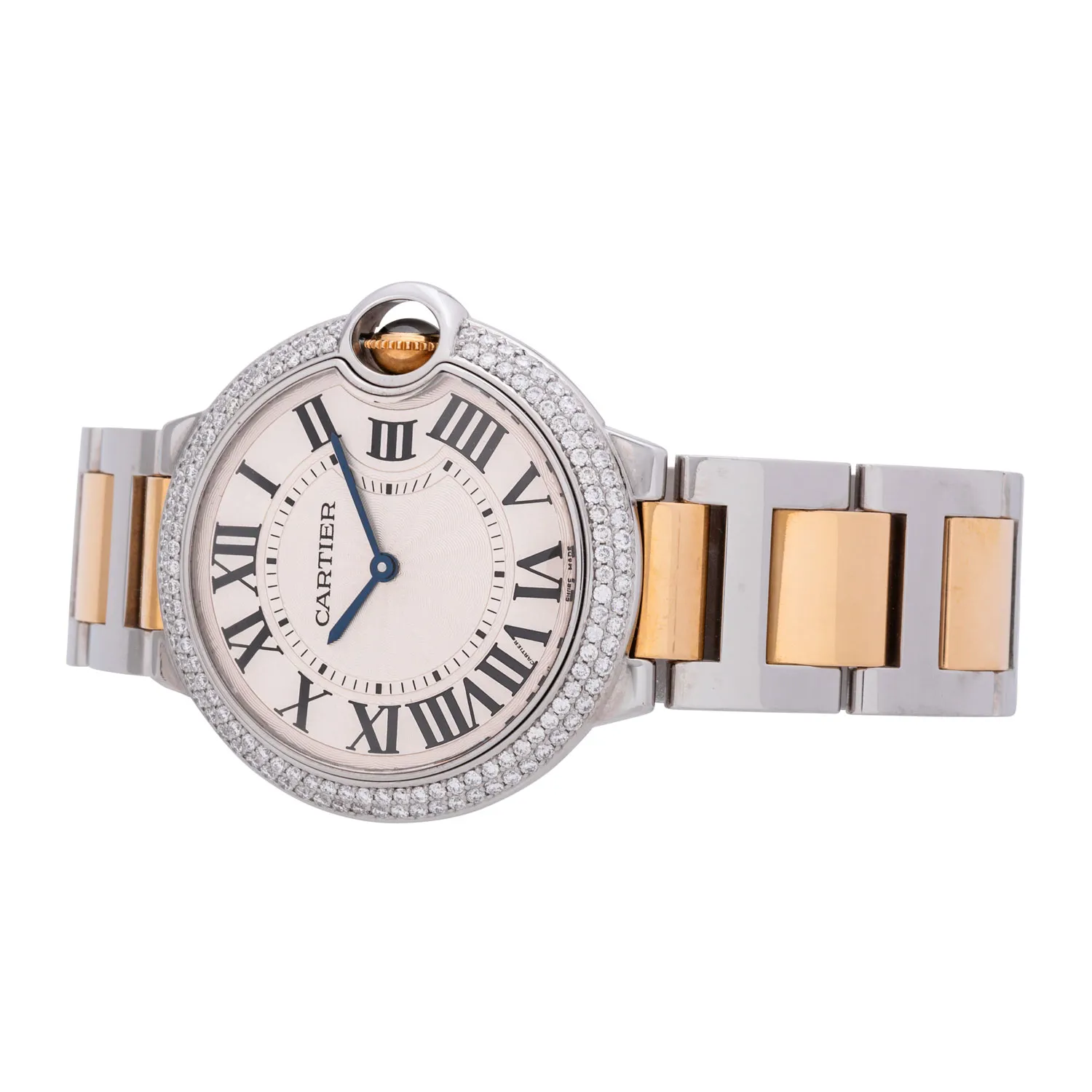 Cartier Ballon Bleu 3005 36mm Yellow gold and Stainless steel and Diamond Silver 5