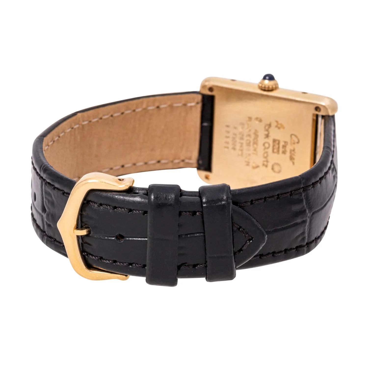 Cartier Tank 810006 23mm Gold-plated Black 6