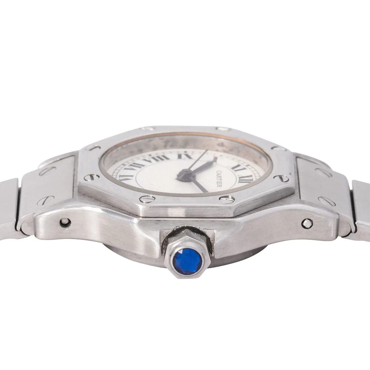 Cartier Santos Octagon 0906 24mm Stainless steel White 2