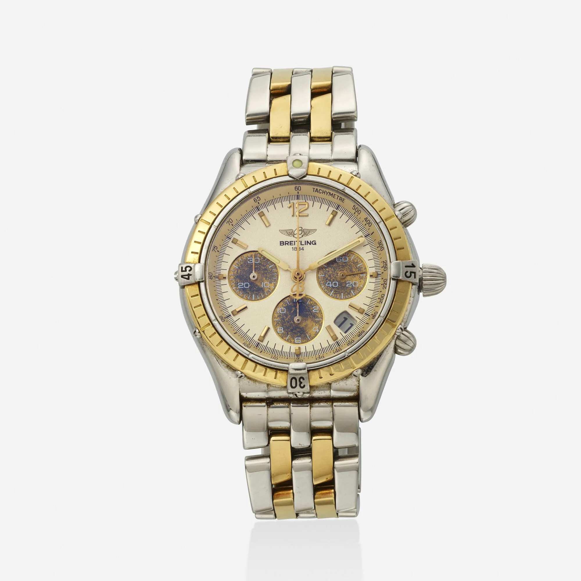 Breitling Cockpit D30012 37mm Yellow gold and stainless steel Cream