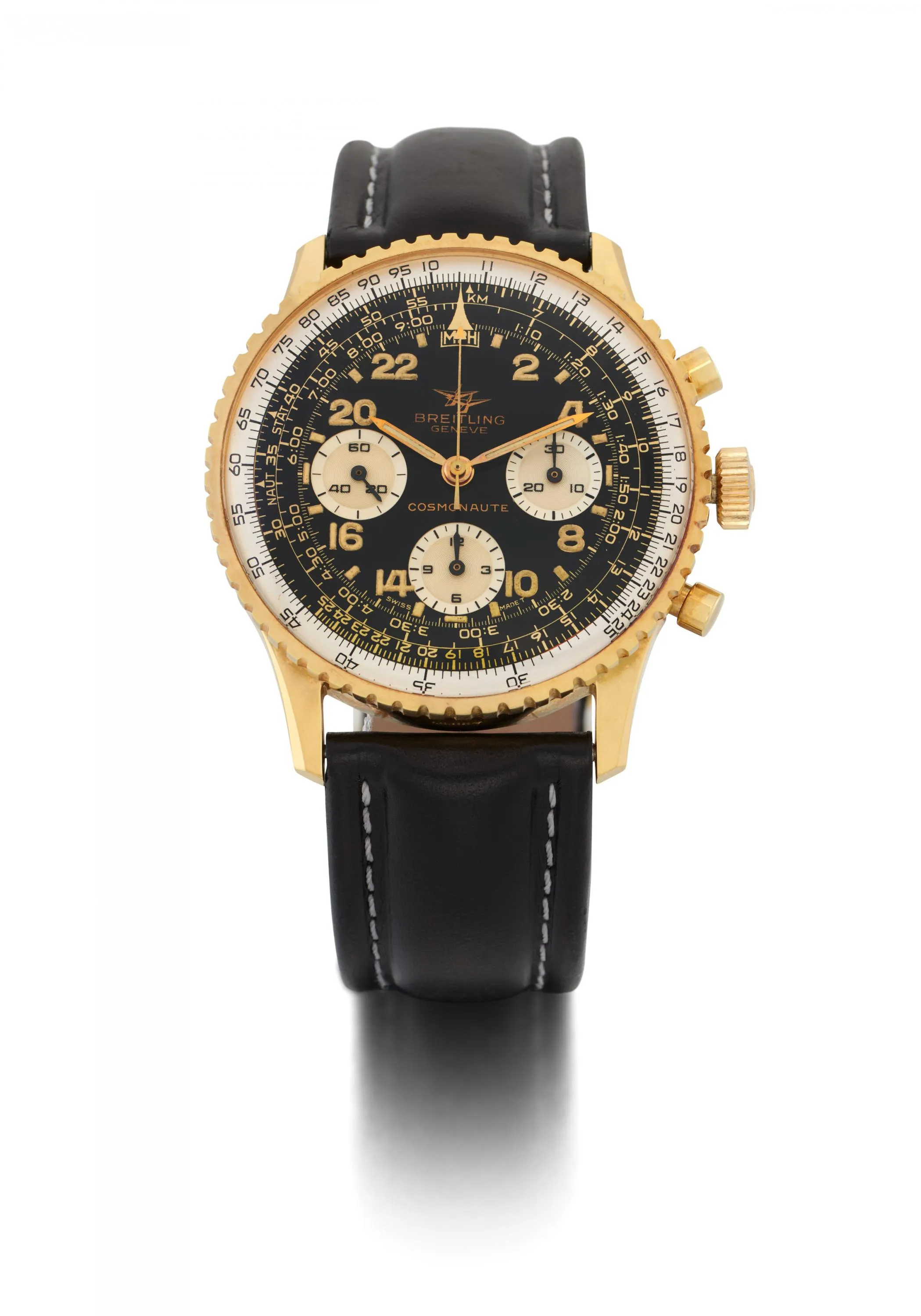 Breitling Navitimer Cosmonaute 809.4 40mm Stainless steel and gold-plated Black