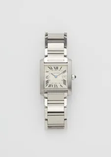 Cartier Tank Française 2465 Stainless steel White