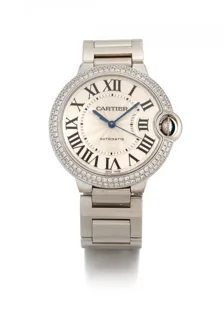 Cartier Ballon Bleu 3004 White gold and Diamond Silver