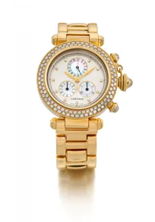 Cartier Pasha 1354 Yellow gold and Diamond Silver