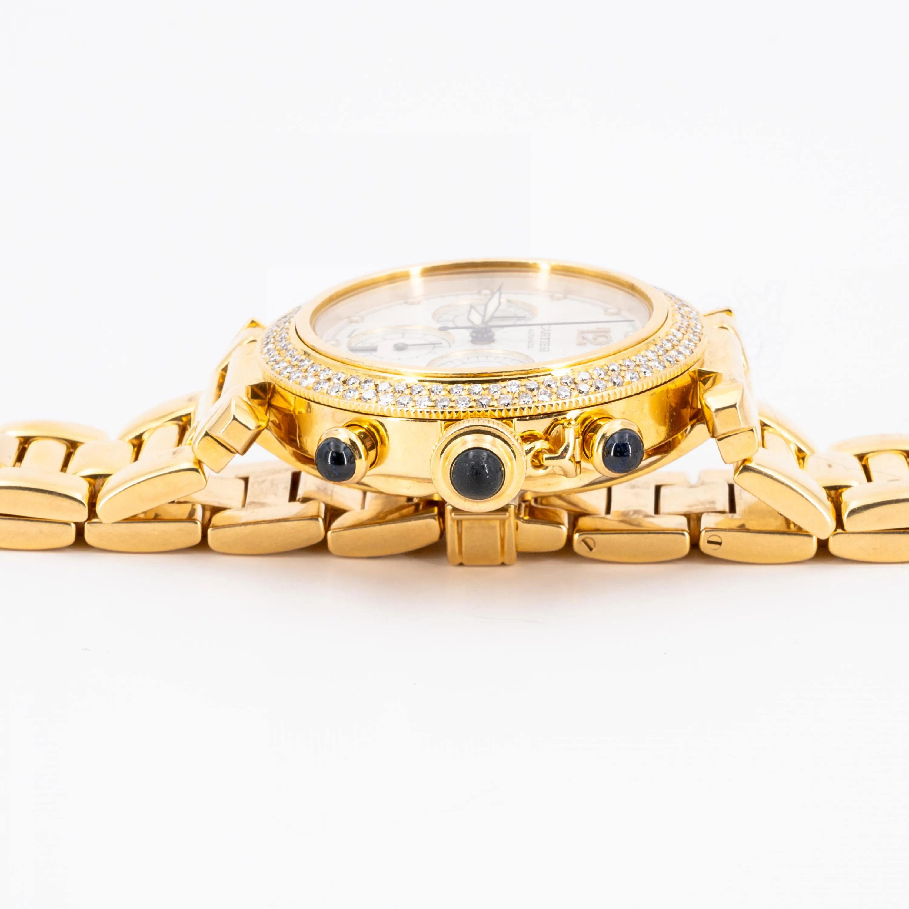 Cartier Pasha 2111 38mm Yellow gold and diamonds Silver 4