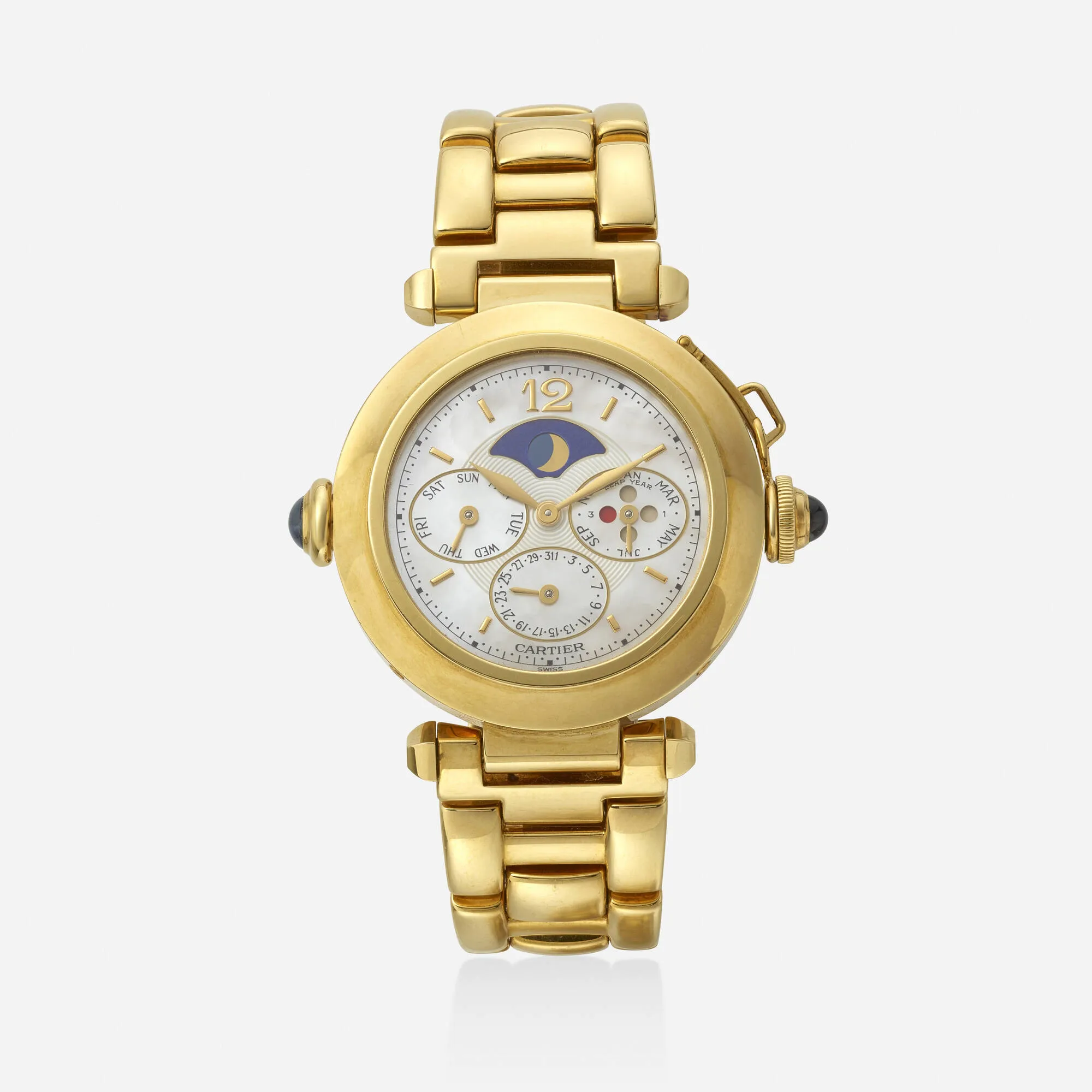 Cartier Pasha W30012 38mm Yellow gold Mother-of-pearl