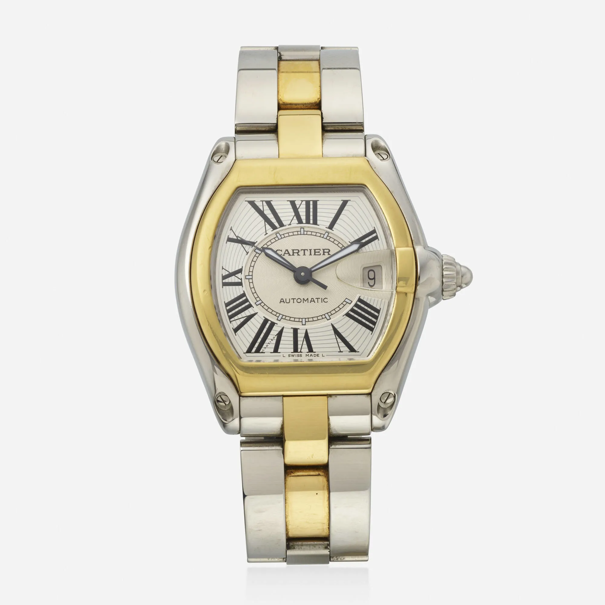 Cartier Roadster 2510 37mm Yellow gold and stainless steel Silver