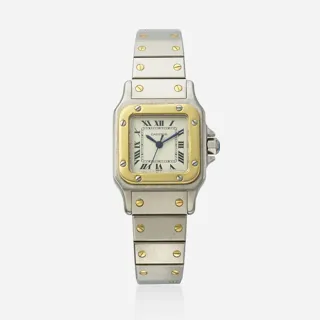 Cartier Santos 0902 Yellow gold and Stainless steel White