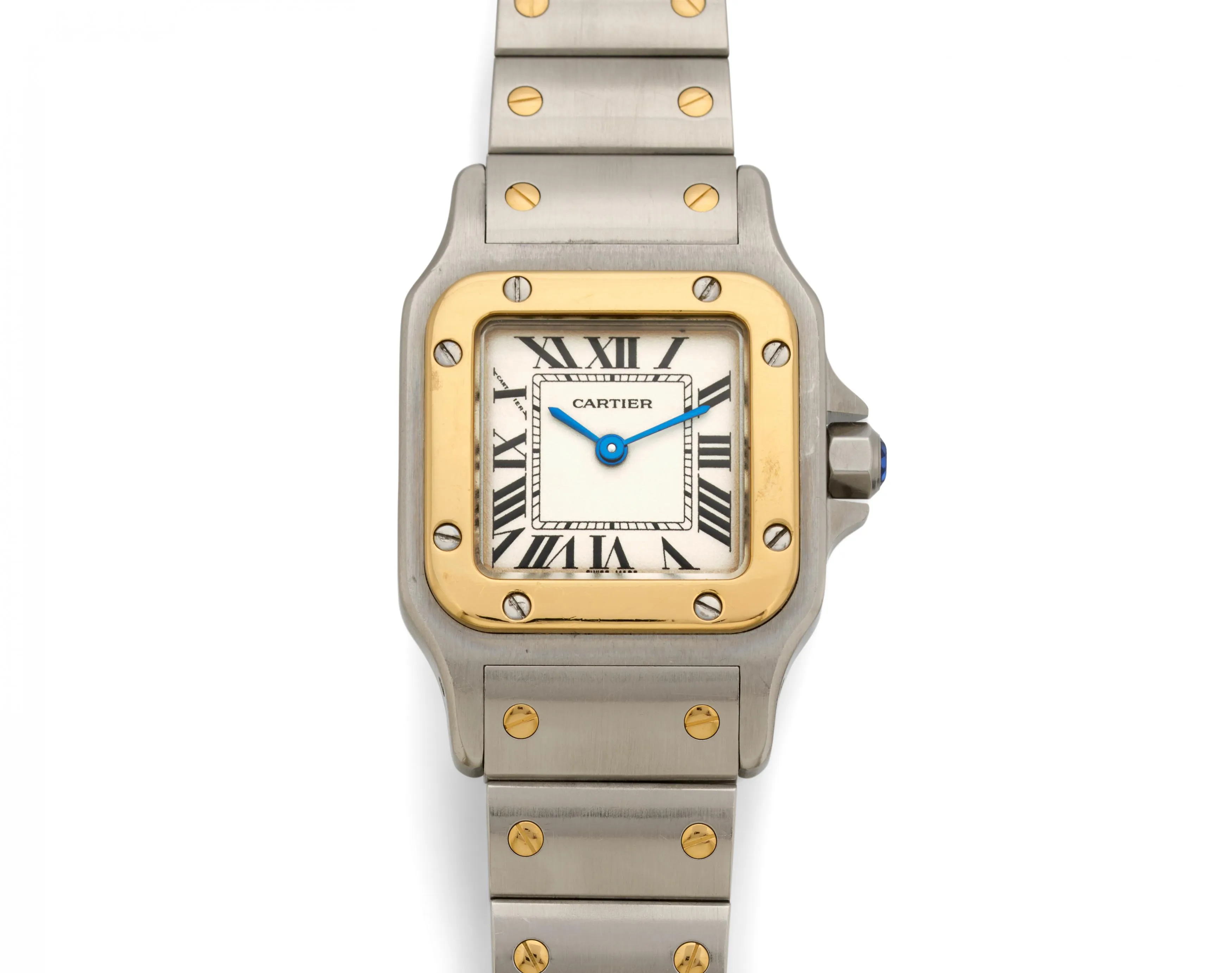 Cartier Santos 1567 24mm Yellow gold and Stainless steel Silver