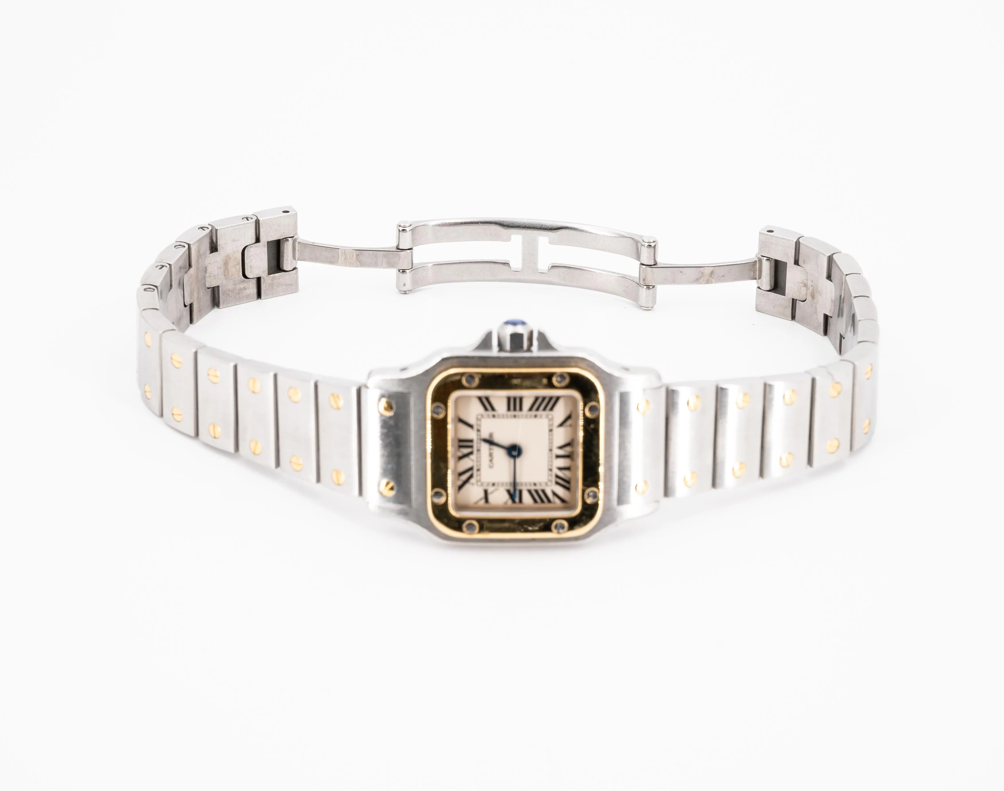 Cartier Santos 1567 24mm Yellow gold and Stainless steel Silver 1