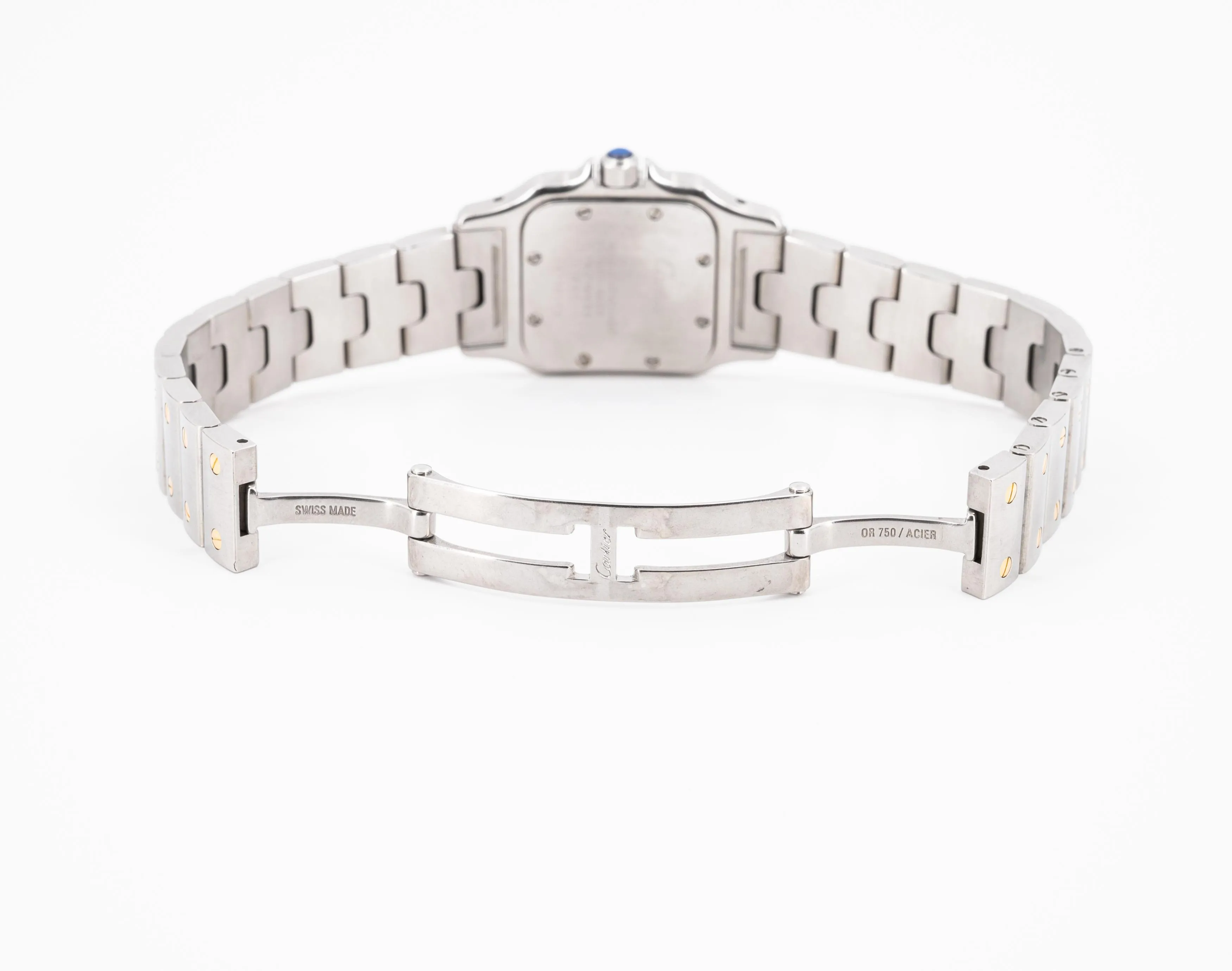 Cartier Santos 1567 24mm Yellow gold and Stainless steel Silver 2