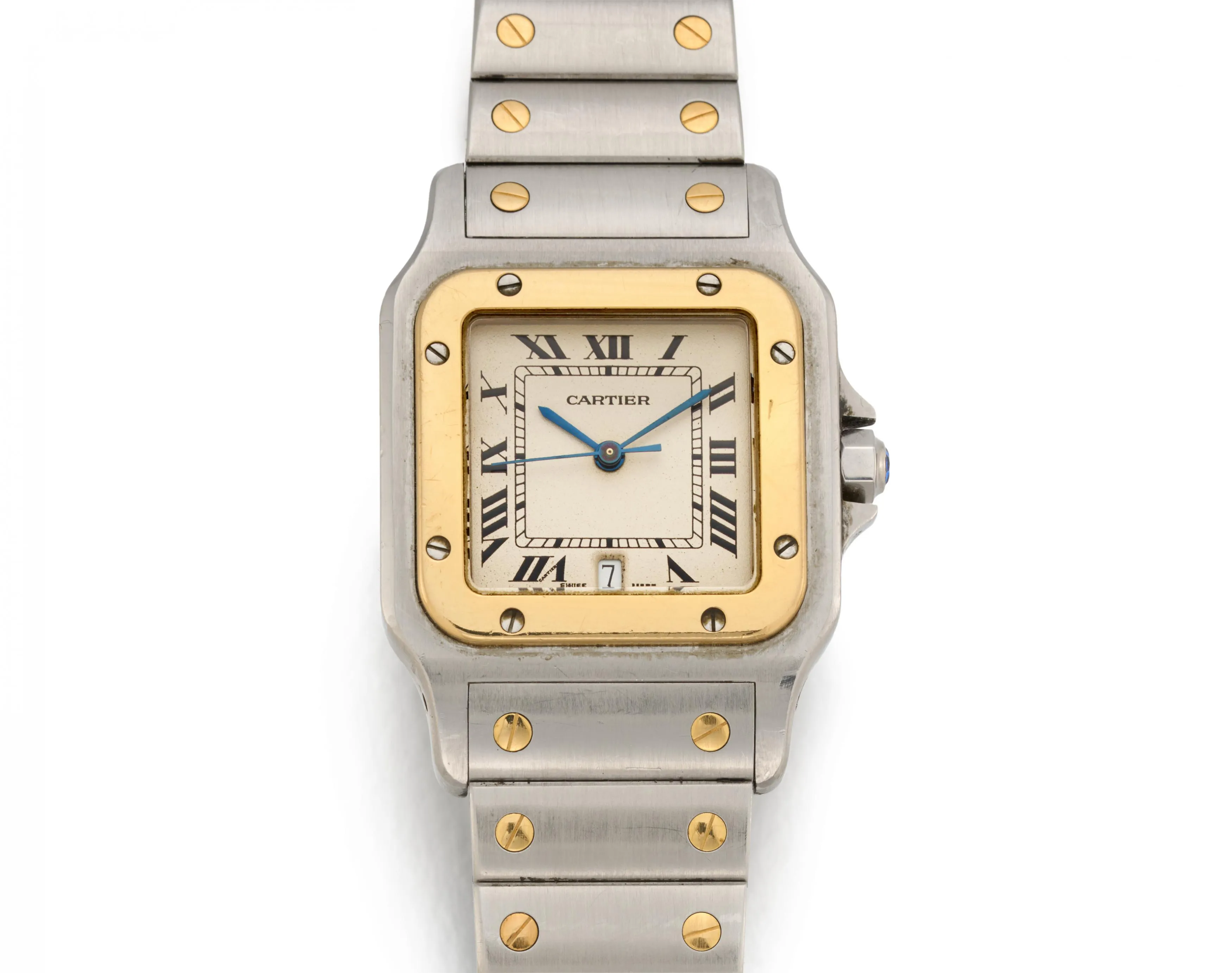 Cartier Santos 187901 30mm Yellow gold White