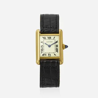 Cartier Tank 78087 Yellow gold White