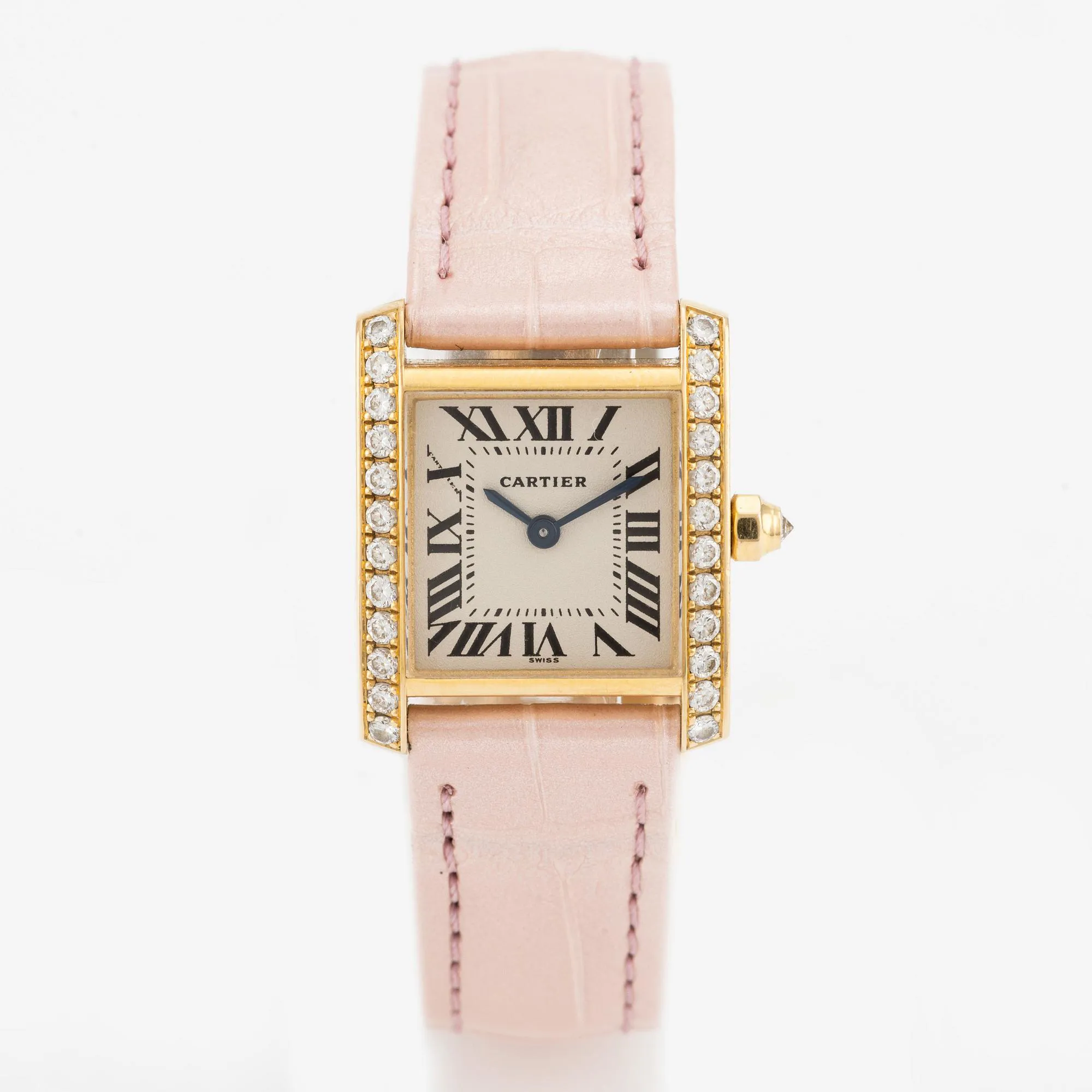 Cartier Tank Française WE1001RC 20.5mm 18k Gold and Diamond