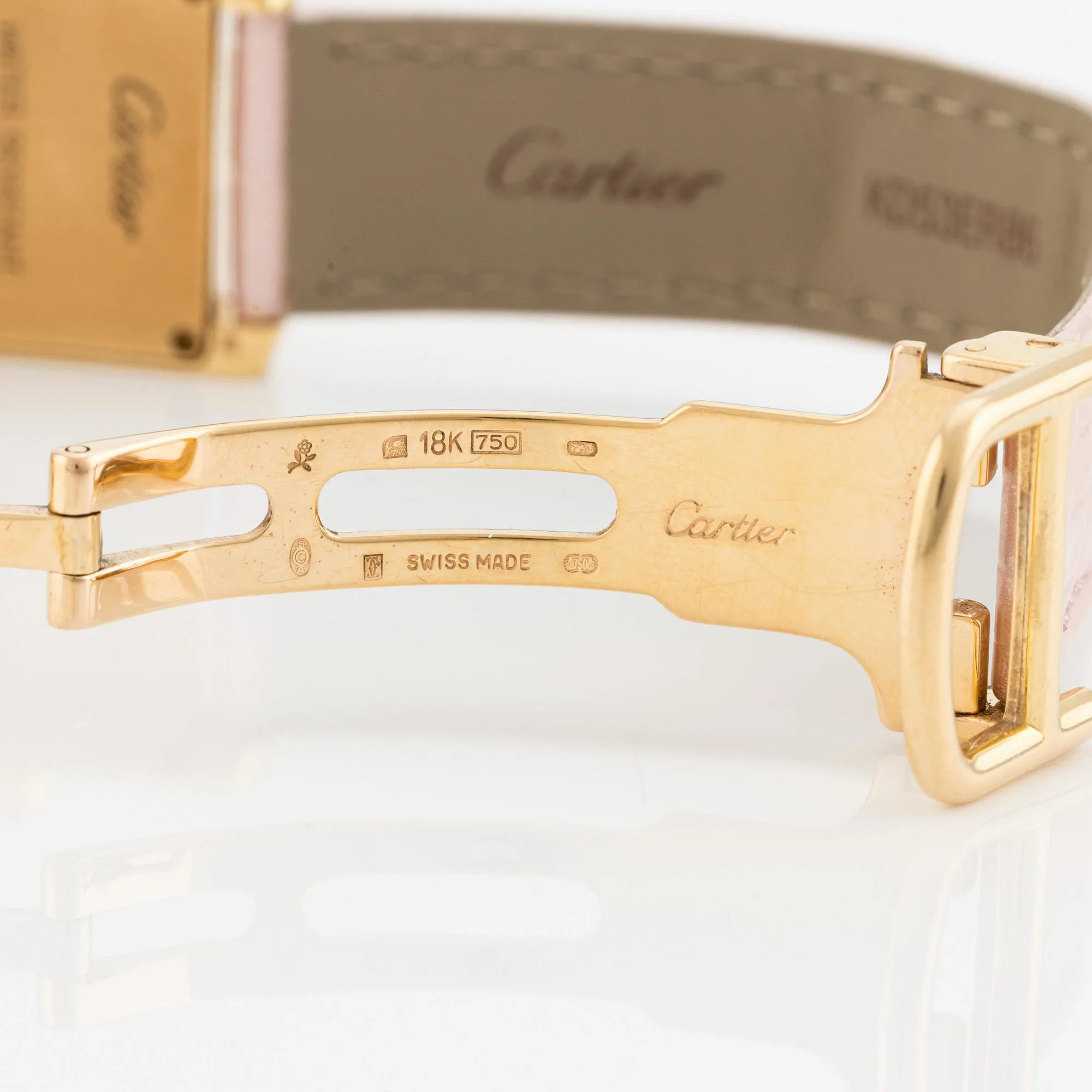 Cartier Tank Française WE1001RC 20.5mm 18k Gold and Diamond 6