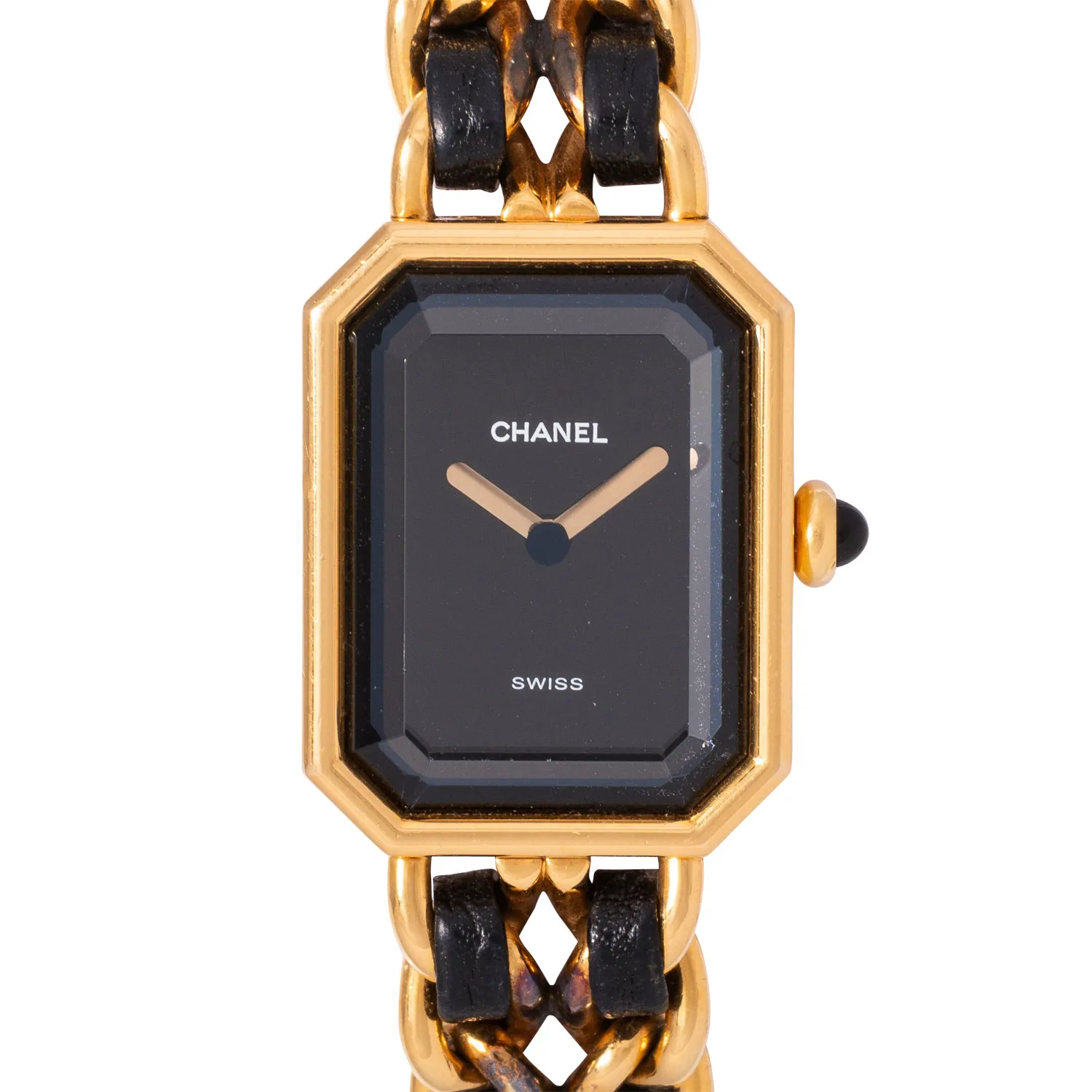 Chanel Première 18mm Stainless steel and Gold-plated Black