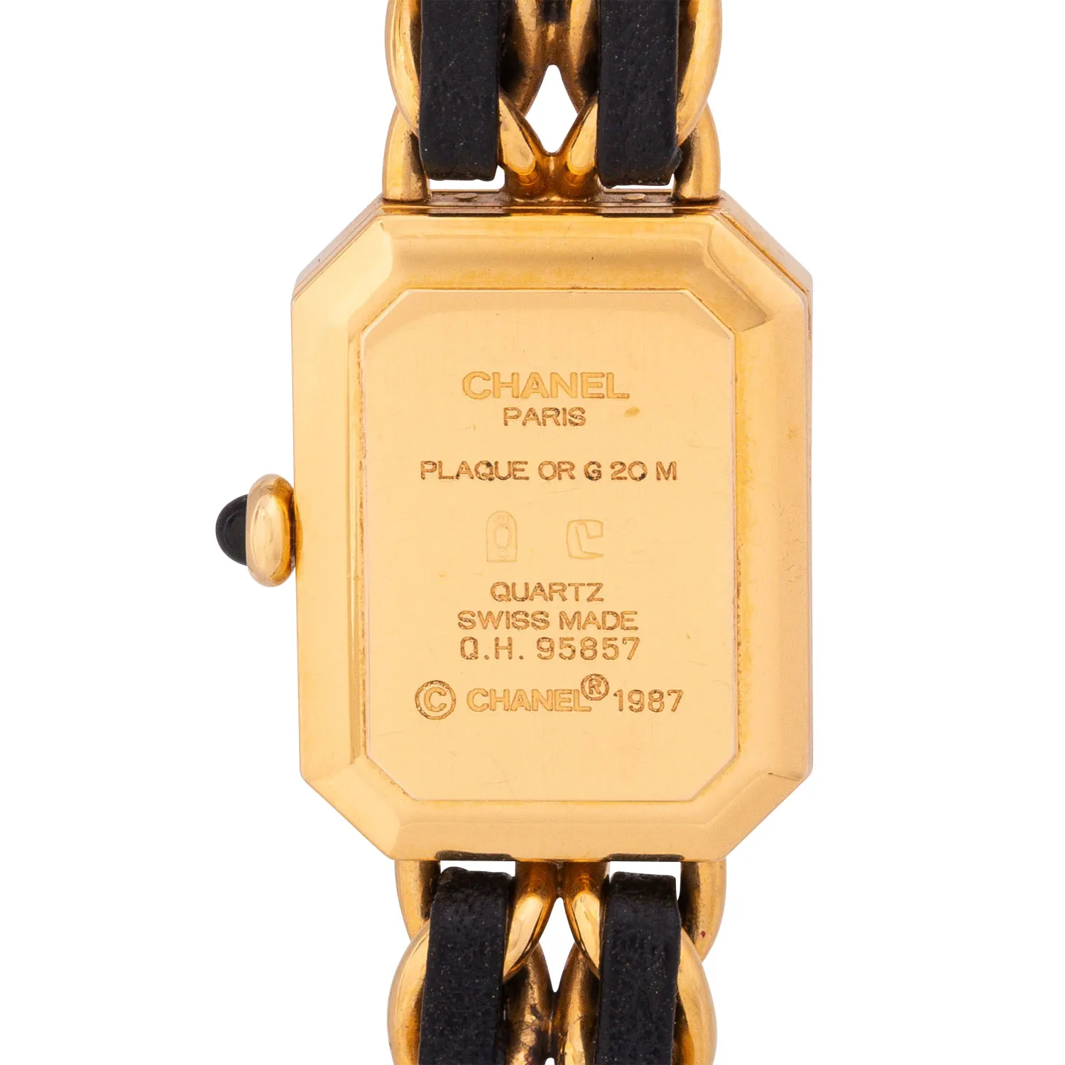 Chanel Première 18mm Stainless steel and Gold-plated Black 1