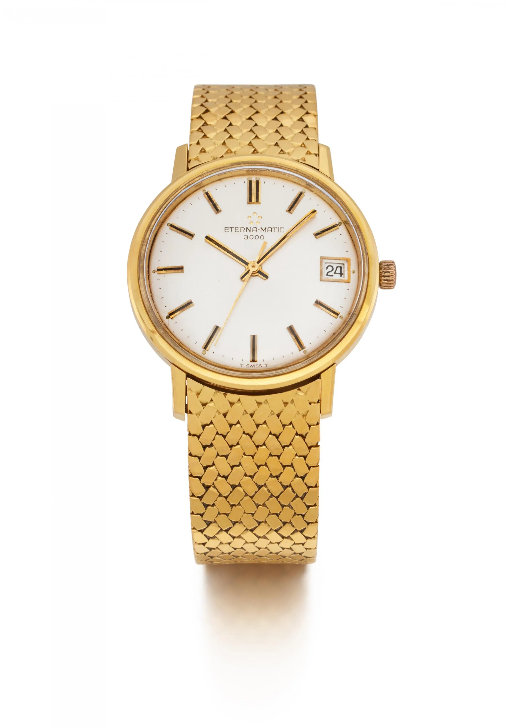 Eterna 3000 746 VT 34mm Yellow gold Silver