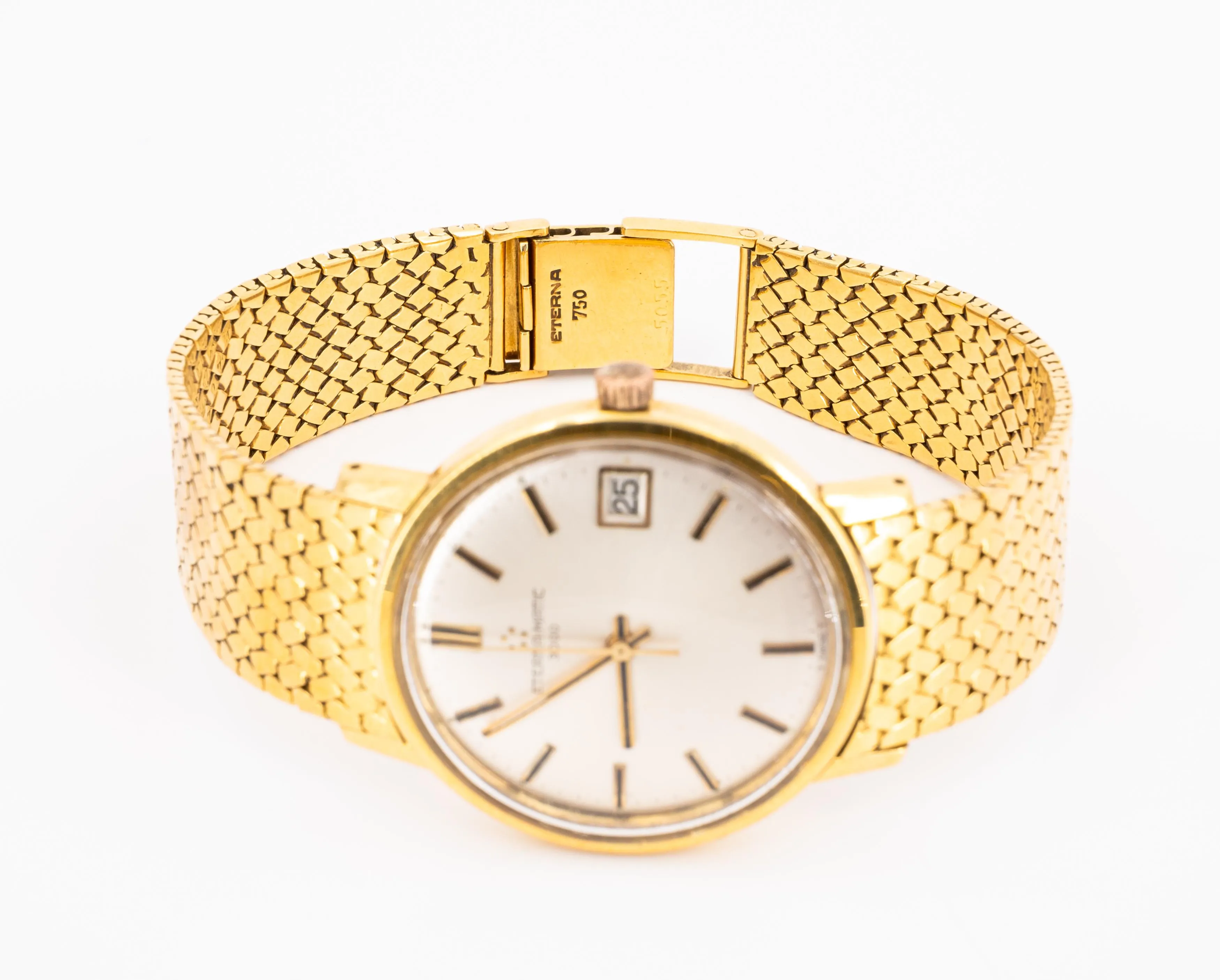 Eterna 3000 746 VT 34mm Yellow gold Silver 1