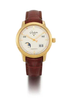 Glashütte Senator Perpetual Calendar 39-50-01-01-04 Yellow gold Silver