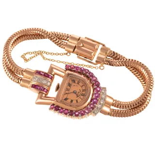 Paul Ditisheim Rose gold and Diamond