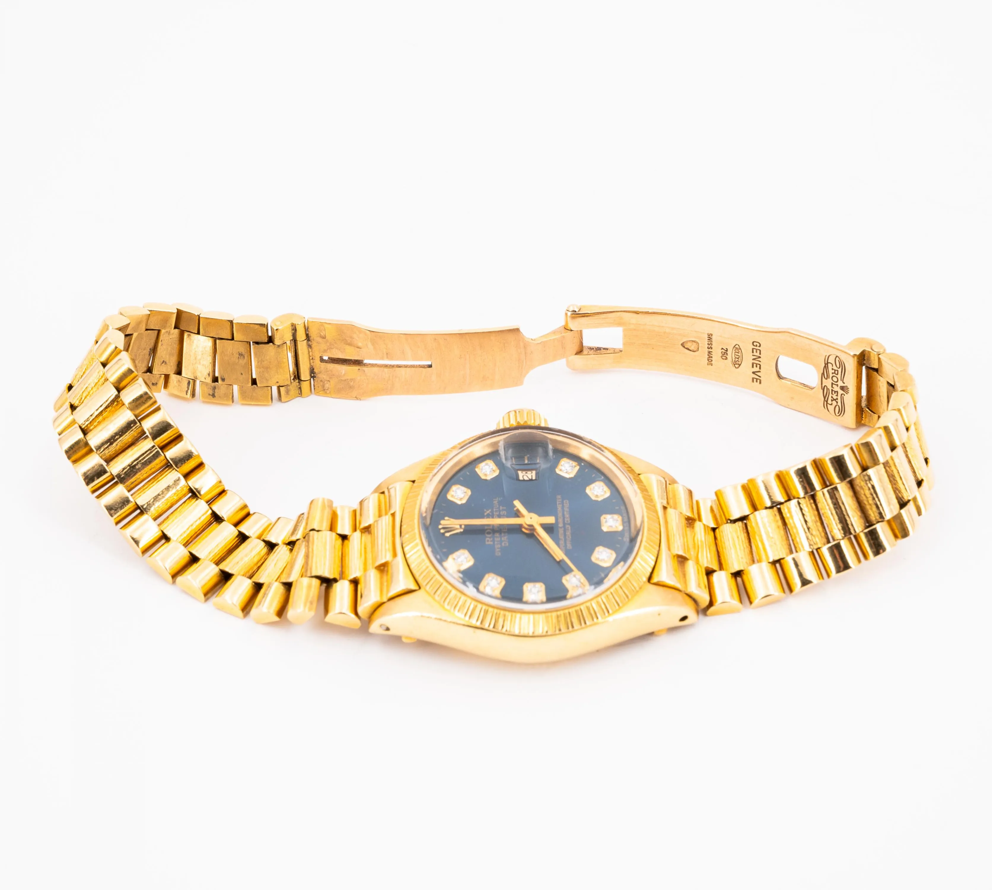 Rolex Lady-Datejust 6927 26mm Yellow gold Blue and diamond-set 1