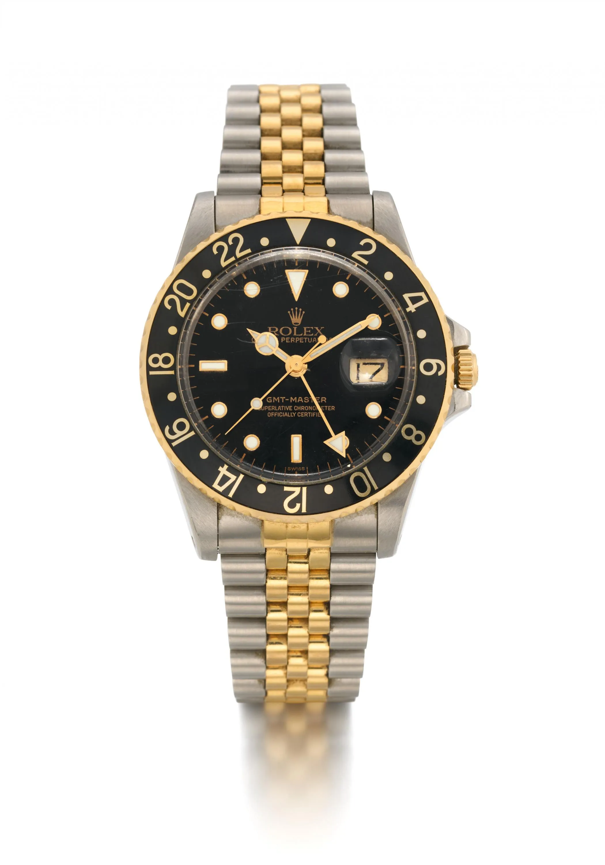 Rolex GMT-Master 16753 40mm Yellow gold and Stainless steel Black