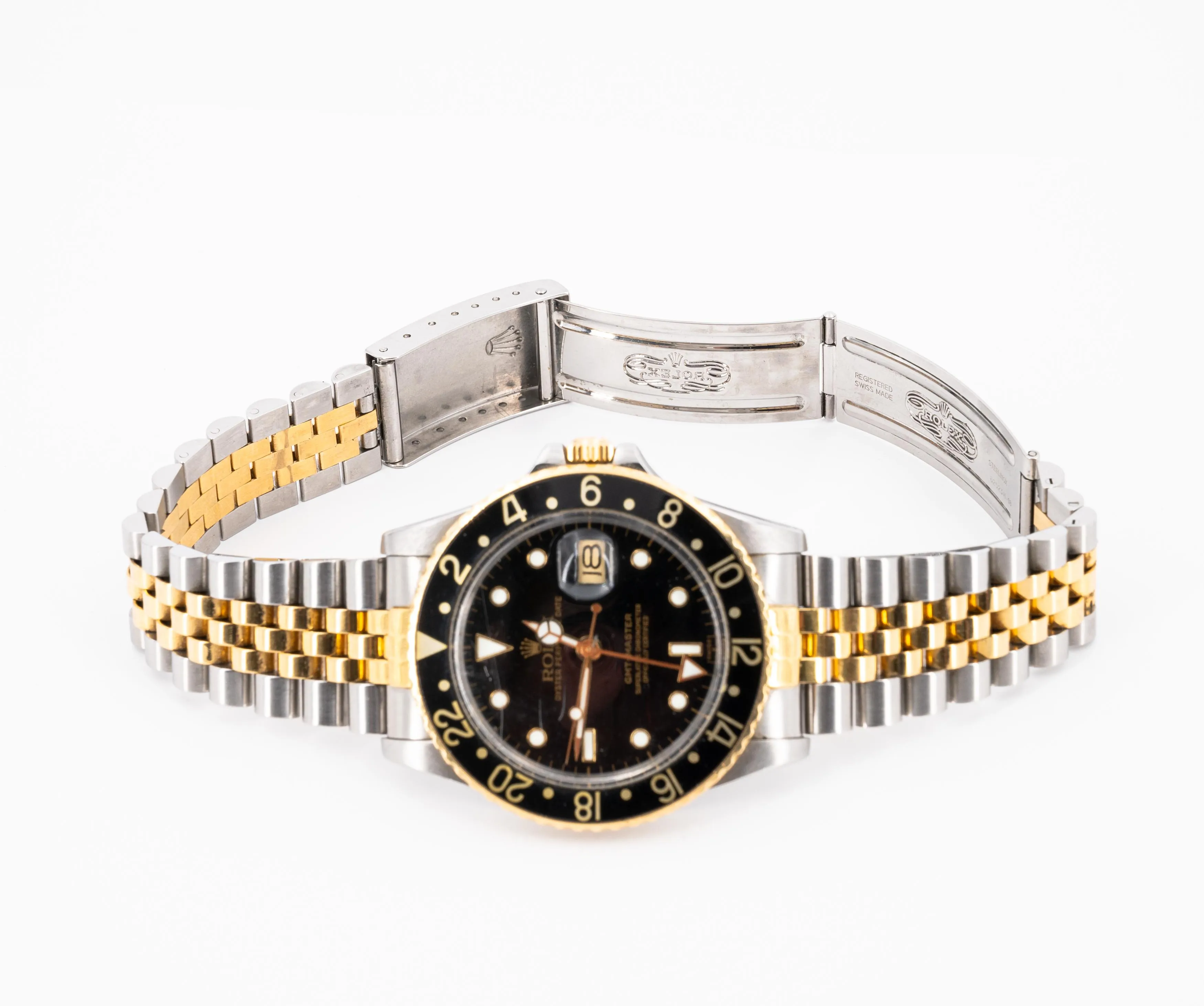 Rolex GMT-Master 16753 40mm Yellow gold and Stainless steel Black 1