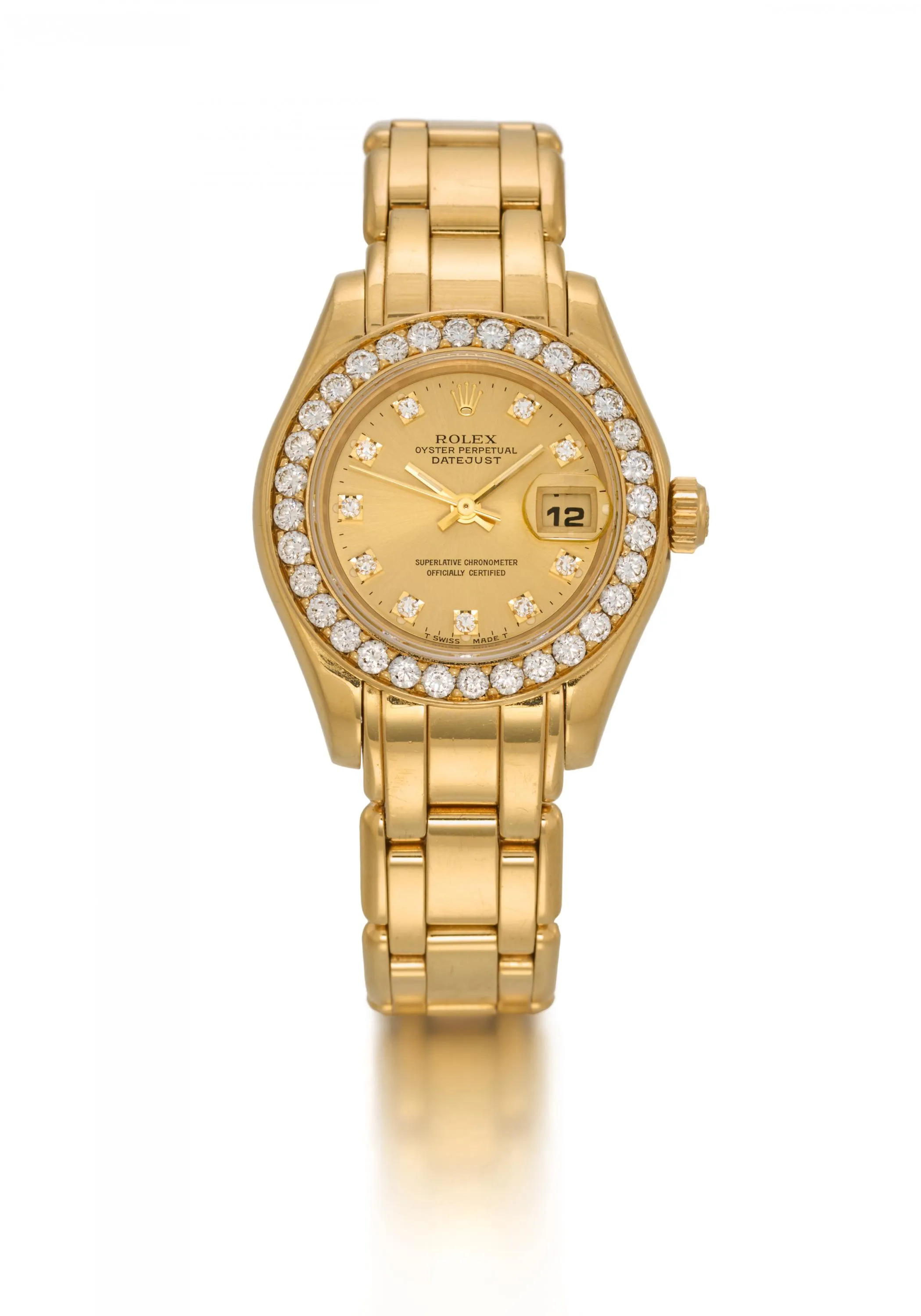 Rolex Pearlmaster 69298 28mm Yellow gold Champagne