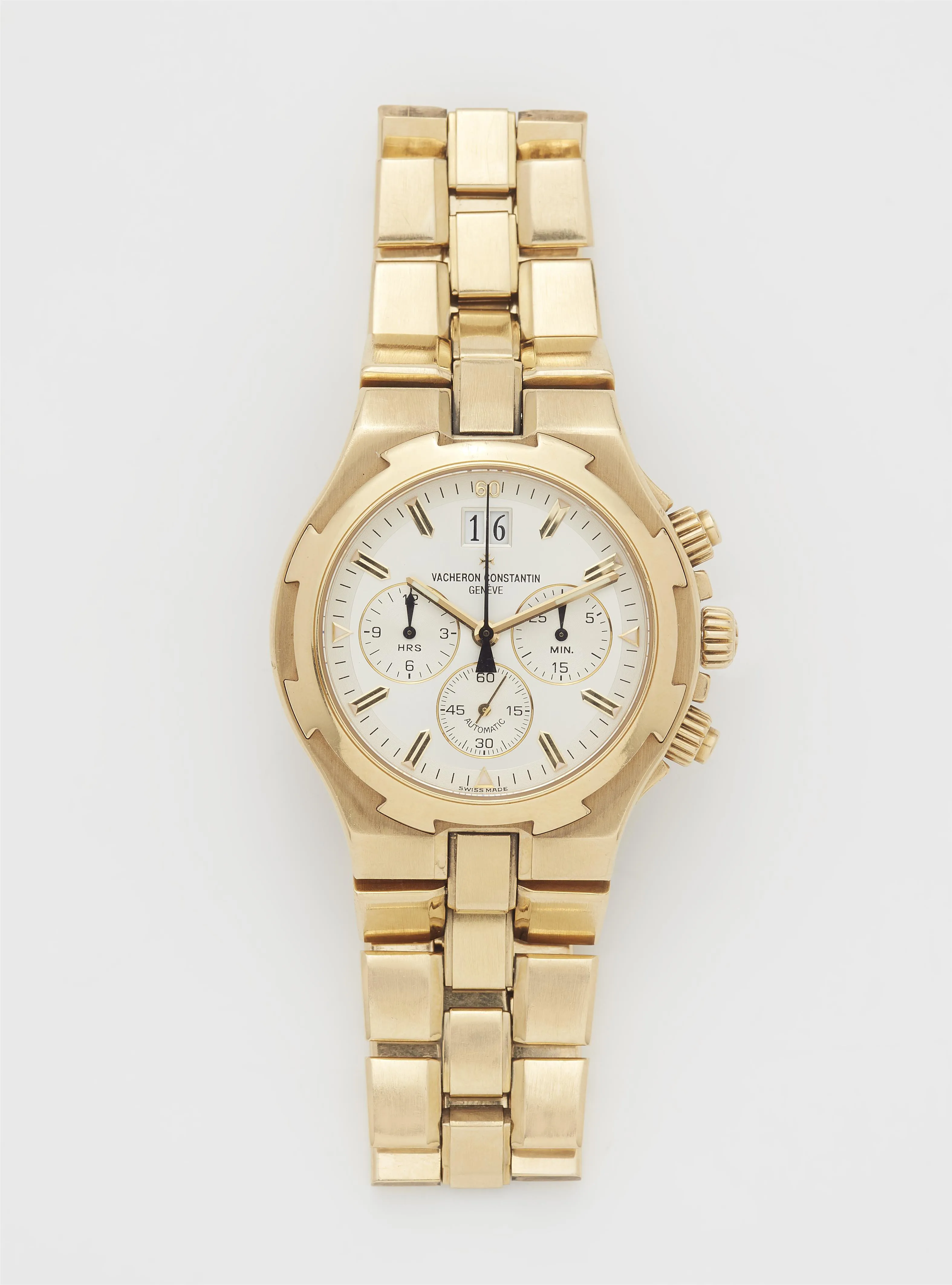 Vacheron Constantin Overseas Chronograph 49140 40mm Yellow gold Silver