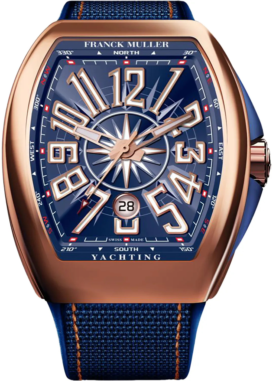 Franck Muller Vanguard V 45 SC DT YACHT (BL) RGNY 44mm Rose gold