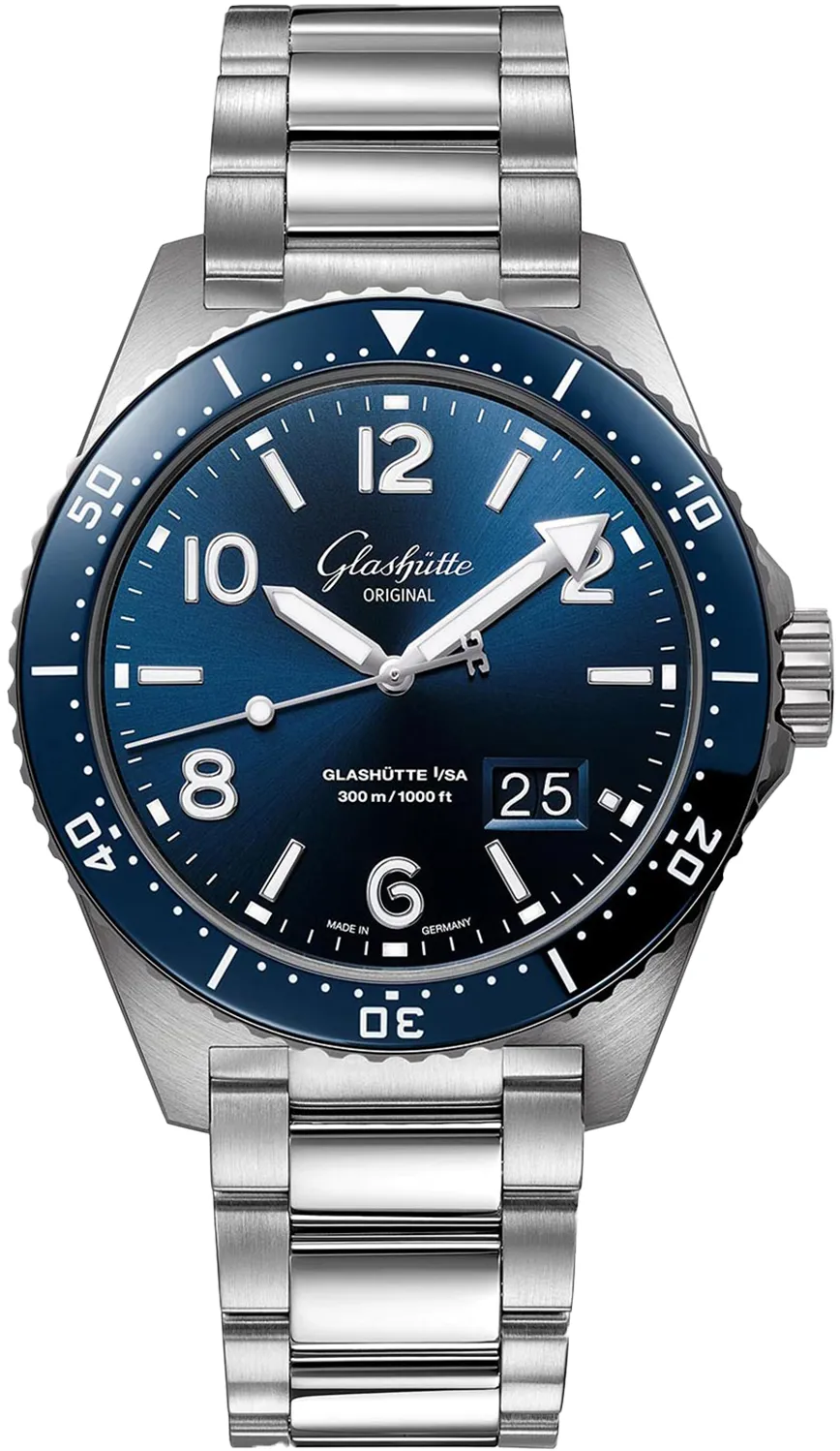 Glashütte SeaQ Panorama Date 1-36-13-02-81-70 43mm Stainless steel