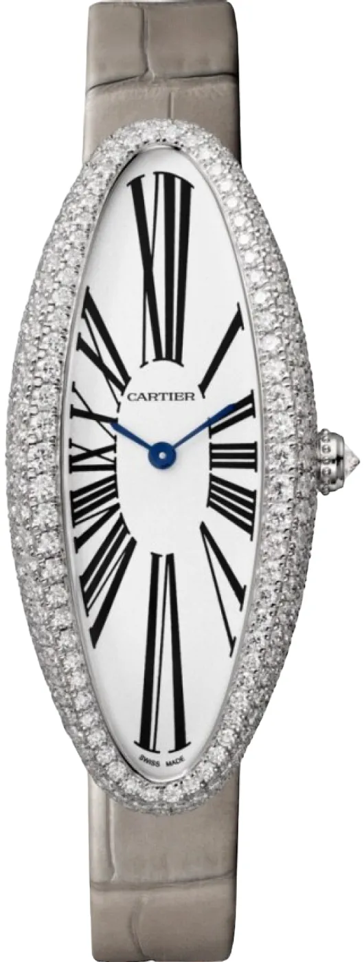 Cartier Baignoire Allongée WJBA0007 21mm White gold Silver