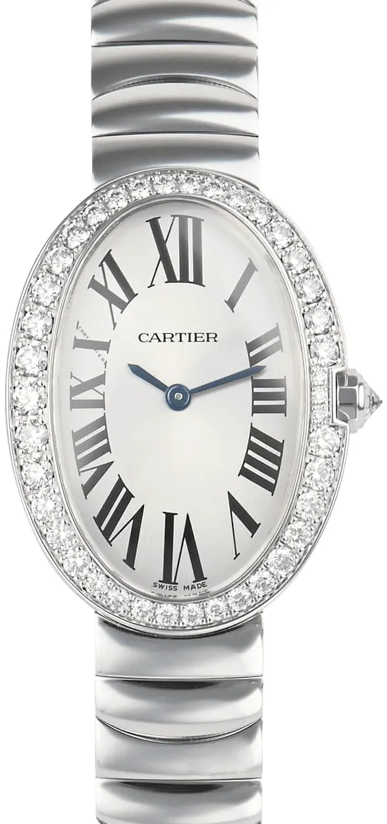 Cartier Baignoire WB520006 24mm White gold Silver