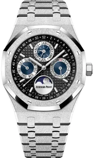 Audemars Piguet Royal Oak Frosted Gold Perpetual Calendar Limited Edition 26574BC.GG.1224BC.01 White gold Black