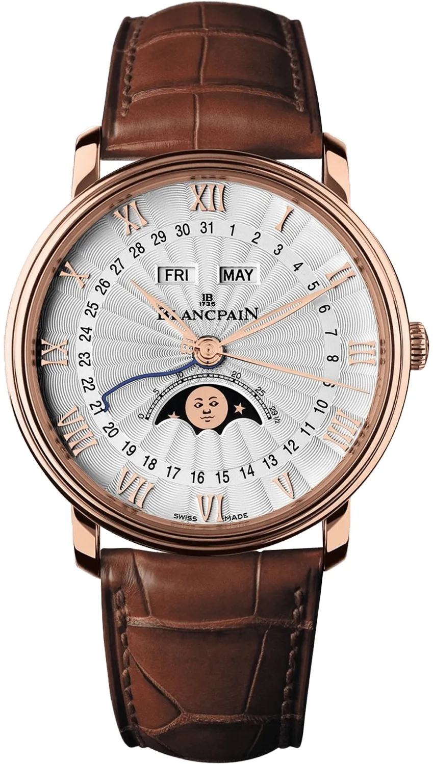 Blancpain Villeret 6664-3642-55B 40mm Rose gold White