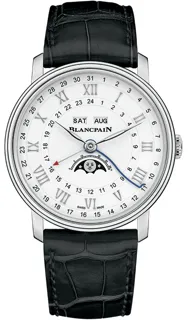 Blancpain Quantième Complet Phases de Lune GMT 6676-1127-55B Stainless steel White