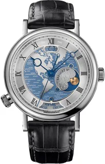 Breguet Classique 5717PT/US/9ZU Platinum Blue and Silver