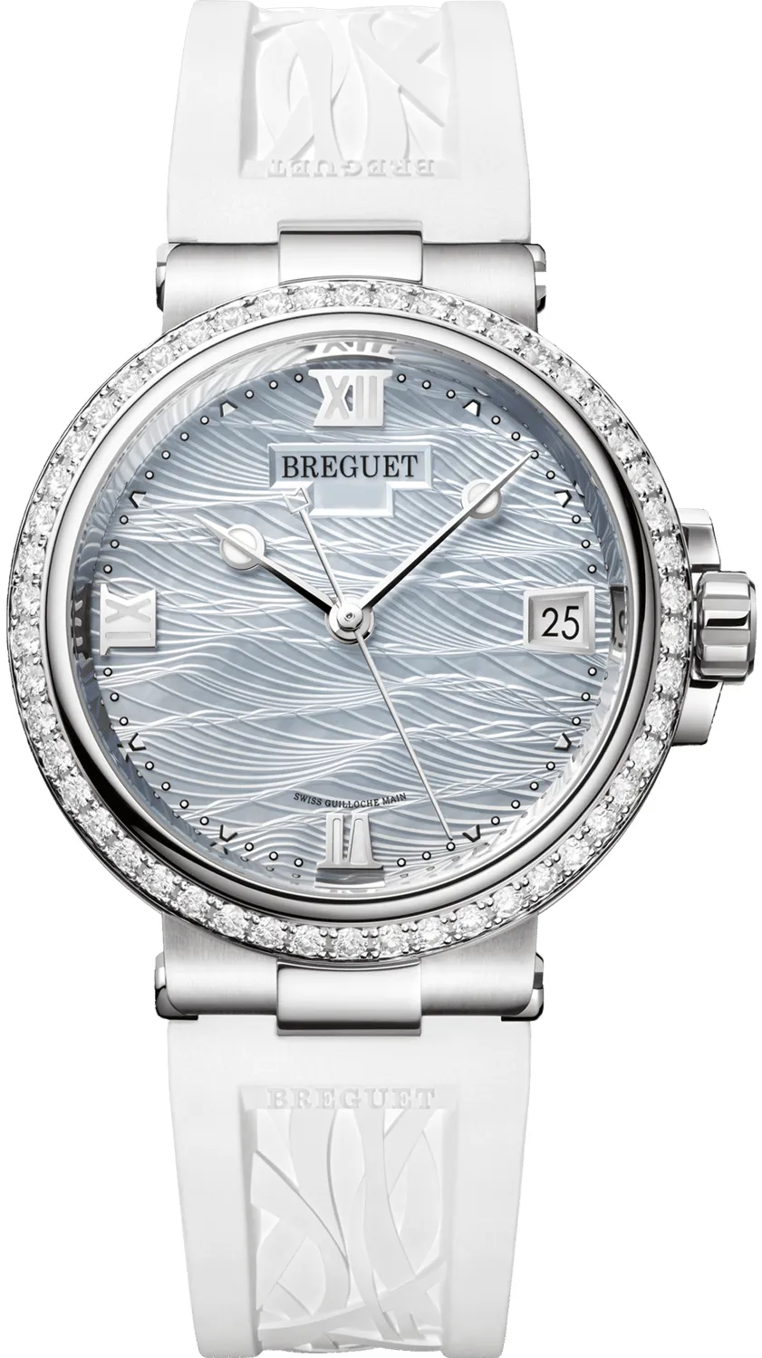 Breguet Marine 9518bb/v2/584/d000 33mm White gold Blue