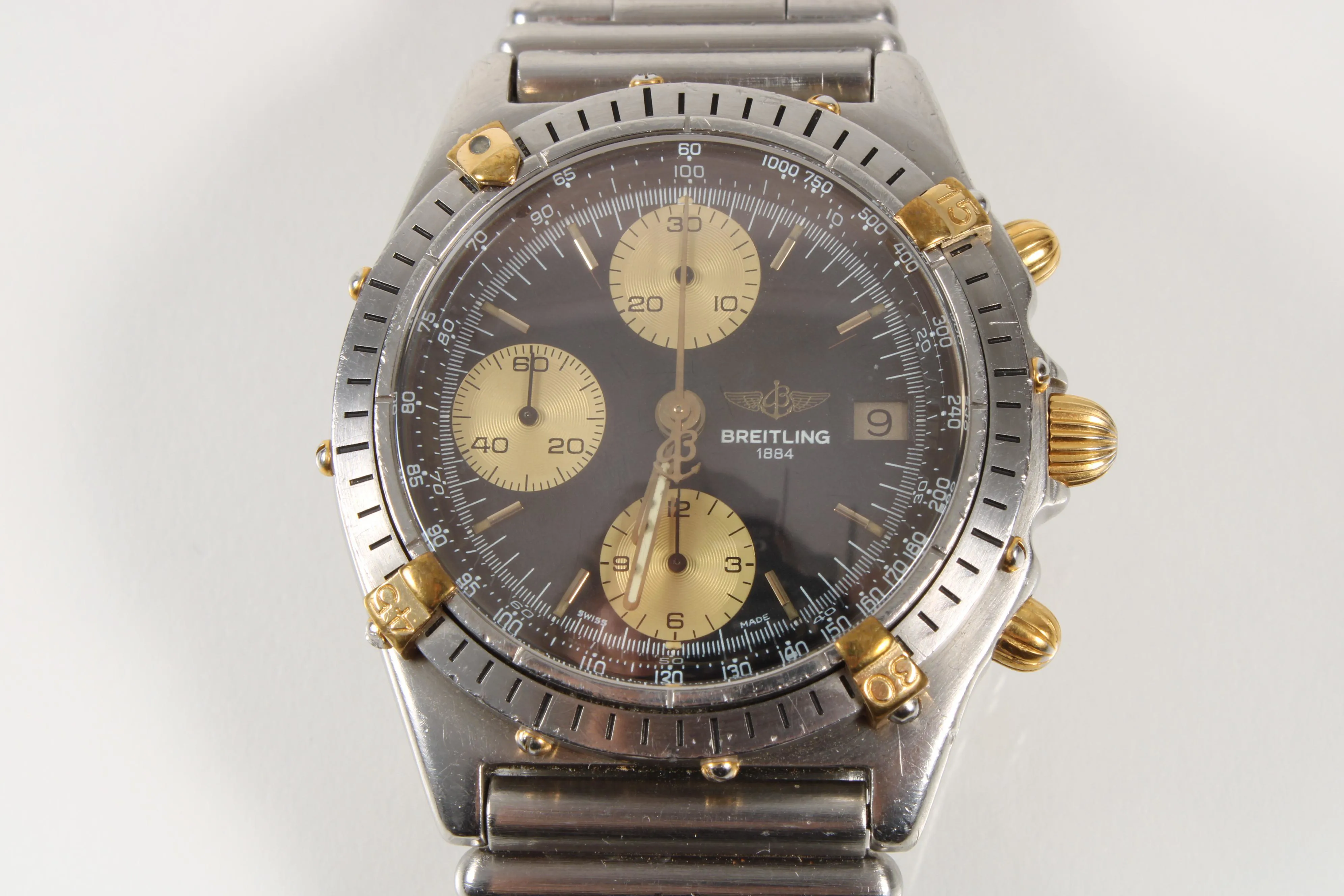 Breitling Chronomat 81950 39mm Stainless steel and gold-plated Black