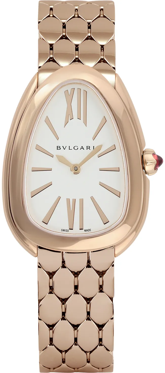 Bulgari Serpenti 103145 SPP33WGG 33mm Rose gold White